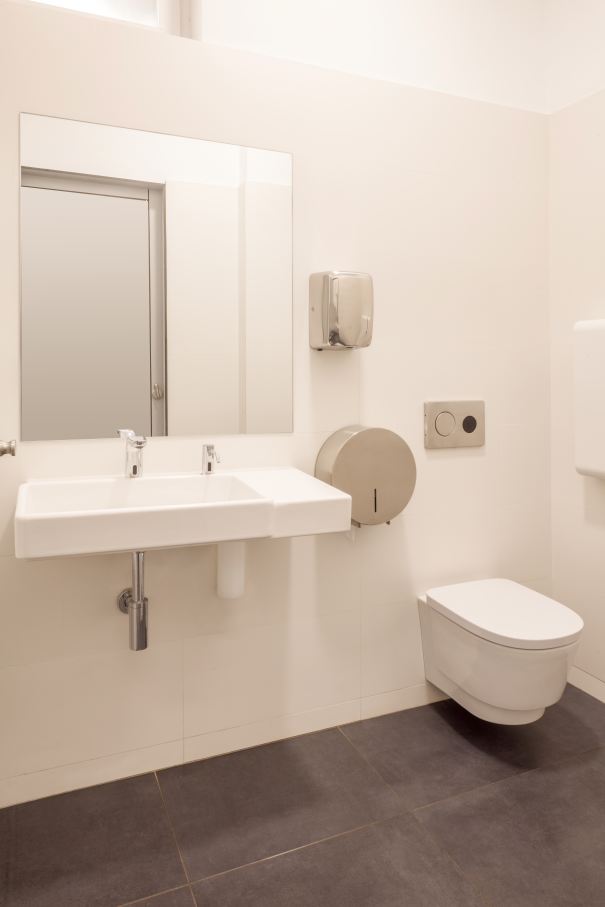 Con el fin de adaptar los baños a las necesidades actuales y respetar la integridad del edificio, los productos seleccionados deben transmitir los ideales contemporáneos de su arquitectura y ser accesibles e inclusivos. El diseño lineal y estructurado de los lavabos murales y las suaves curvas y volúmenes apilados de los inodoros suspendidos Roca Rimless® evocan una simplicidad atemporal y se hacen eco de los ideales modernistas del edificio de Sert. La colección Access, adecuada para todo tipo de usuarios, ha sido otra incorporación esencial a los baños, incluidos los asientos y tapas de inodoro, los espejos basculantes y los asientos de ducha abatibles. La elección de los dispensadores de toallas y las papeleras de la colección Public han contribuido a una mayor funcionalidad del espacio.18